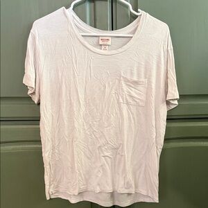 Mossimo Supply Co. Women's Cream Short Sleeve Tee
